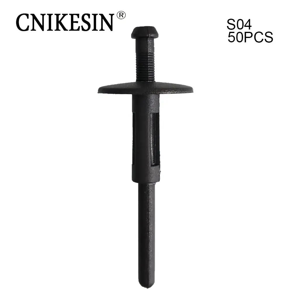 

CNIKESIN 50PCS S04 6mm Hole Size Auto Fastener Wheel Arch Trim Cover Nylon Rivet Clips for BMW X3 X5 X6 51777171004