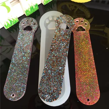 

DIY Animal Paw Bookmarks Silicone Cake Mold Drops of Glue Smooth Moulds For Accessories Liquid Chocolate Baking Tool FQ3372