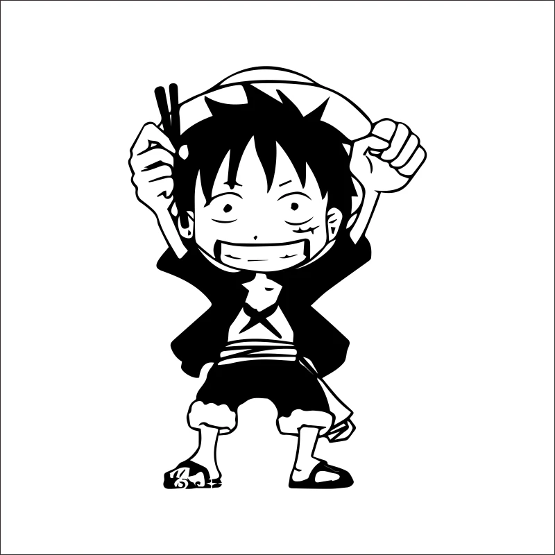 Pegatina Anime Cartoon etiqueta engomada del coche una pieza ACE Eiichiro Oda vinilo decoraciOn Decal 001 | Дом и сад