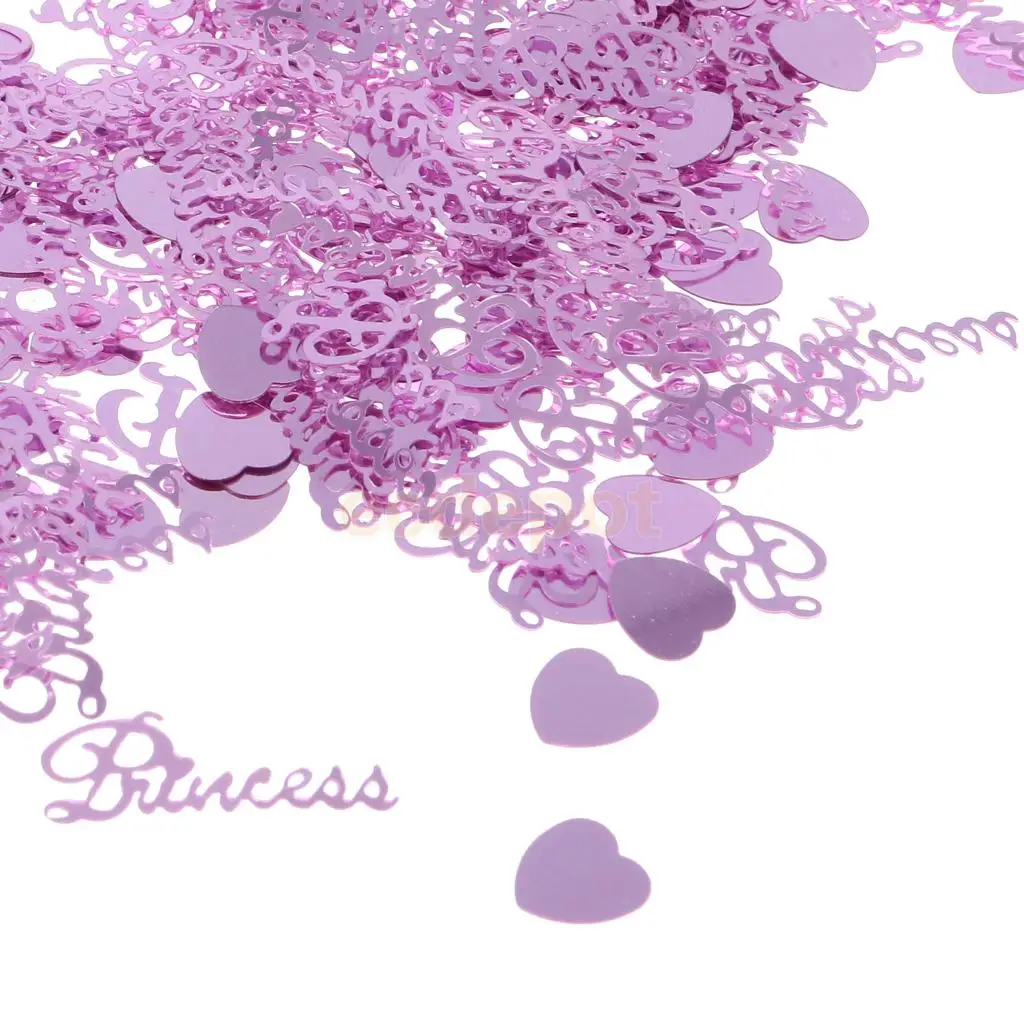 15 г Металлические Принцесса Сердца Конфетти Для украшения стола фольга стол разбрызгивает вечерние Декор розовый