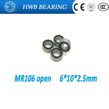 

Free Shipping 50 PCS MR106 Open Type Ball Bearings 6x10x2.5 mm Miniature Ball Bearings L-1060