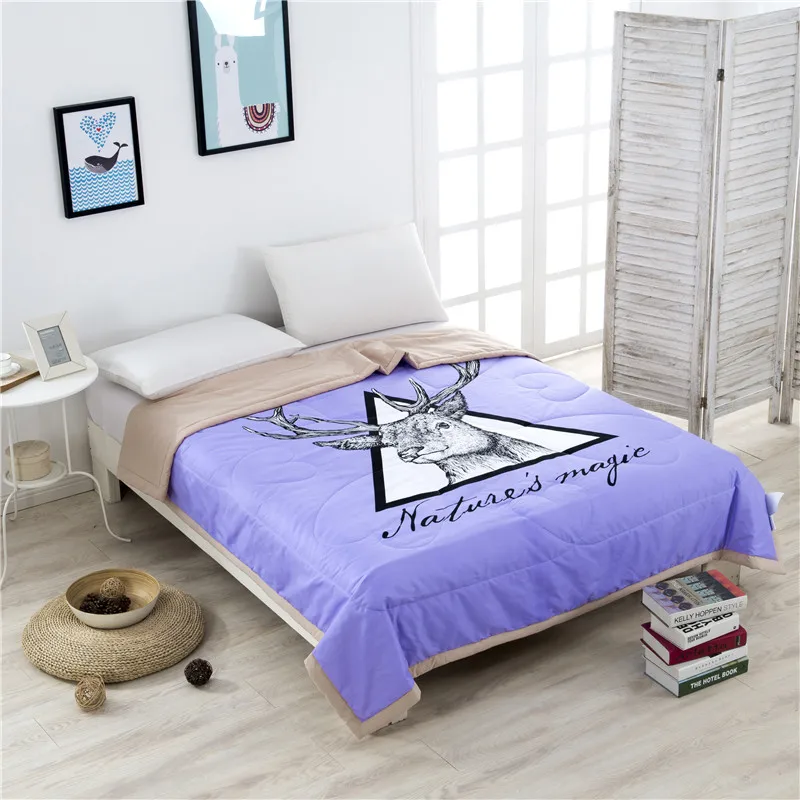 

2017 hippie fashion deer bedspreads/summer quilt queen full size