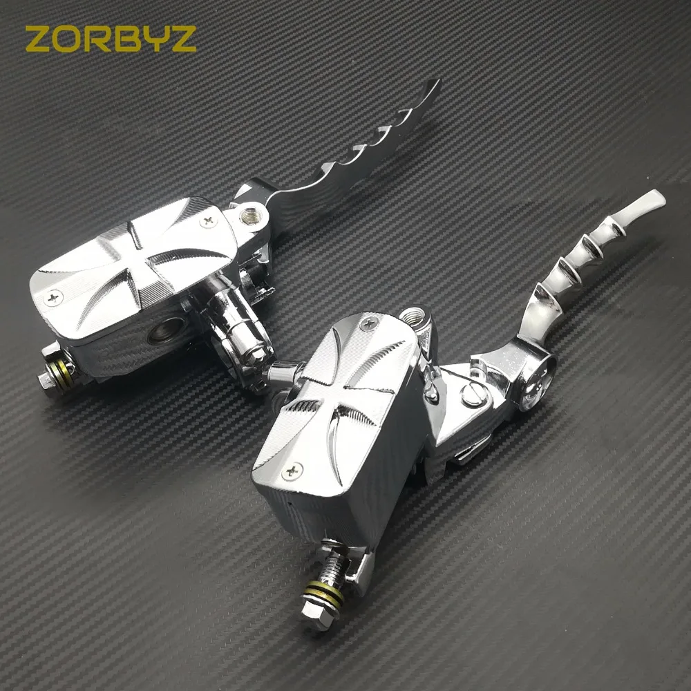 ZORBYZ 7/8 &quot22 мм мотоциклетные хромированные крестовые рычаги управления на руль