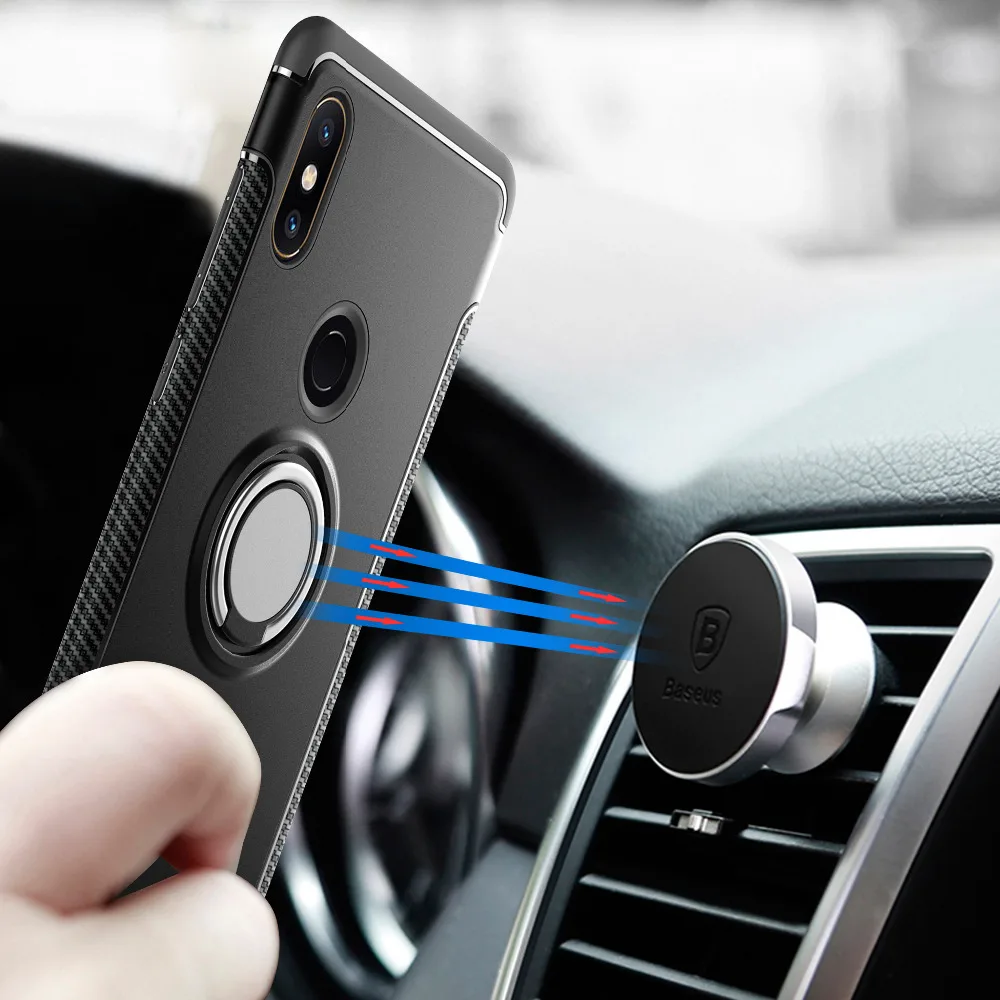 AXBETY для xiaomi mi x 2 s чехол Магнитный автомобиля адсорбции кольцо Броня защитный
