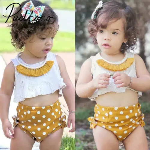 

2PCS Toddler Kids Baby Girls Clothes Set Sleeveless Tank Tops Shorts Panties Briefs Summer Sunsuit Outfit 3M-3Y