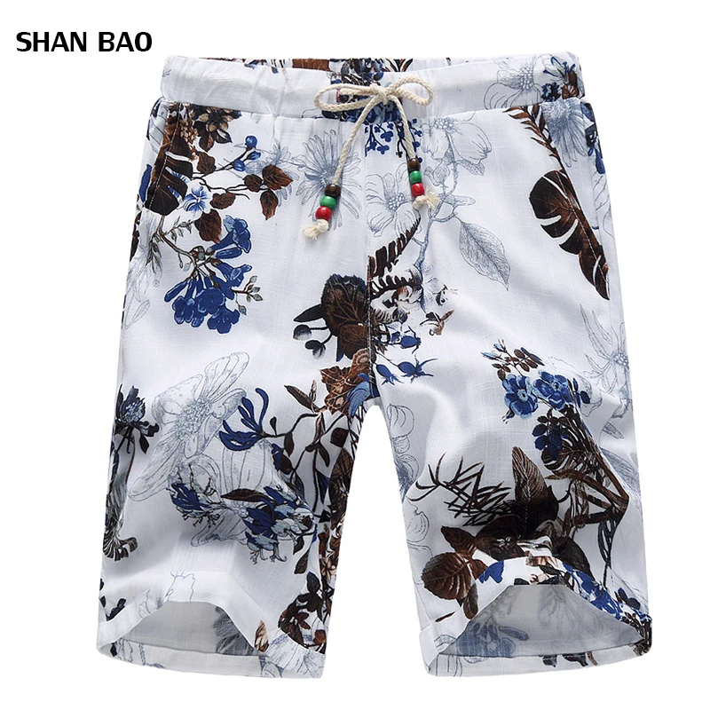 Плюс 6XL шорты Для мужчин Новая мода Для мужчин шорты китайский Стиль эластичный пояс Цветочные шорты Для мужчин высокое качество короткие Homme