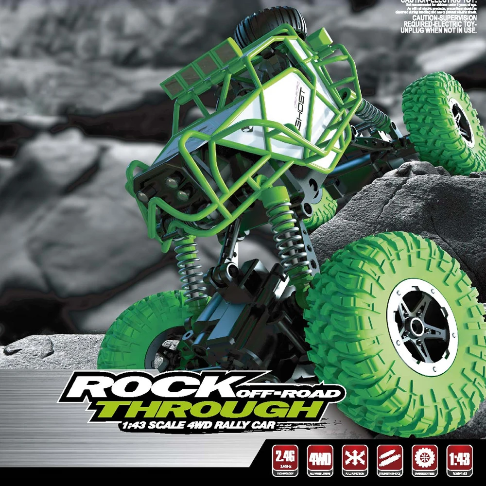 

GizmoVine RC Car 1:43 R/C monster truck Mini RC Rock Crawlers 2.4Ghz Radio Remote control climb car Off-Road Model Vehicle Toys