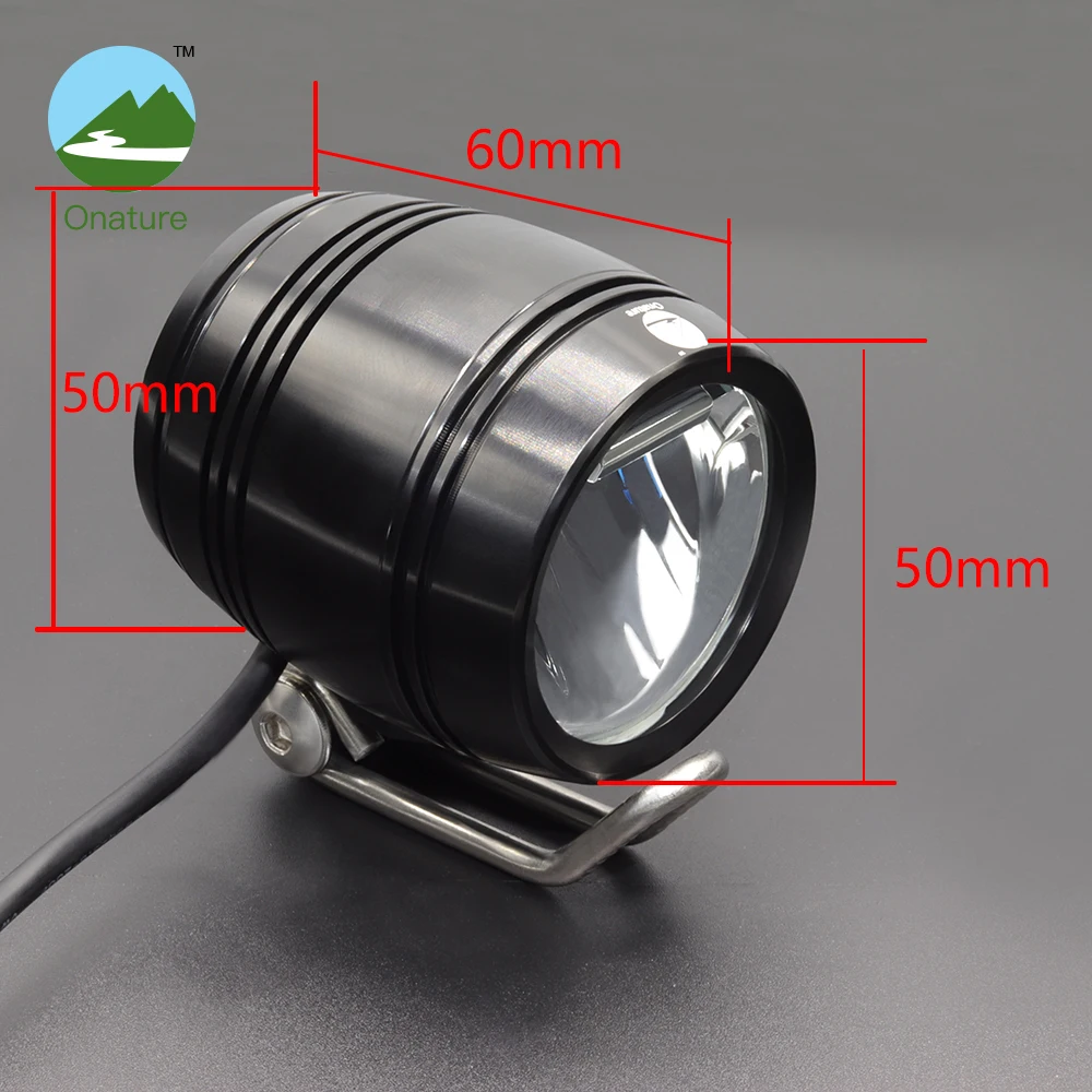 Excellent Onature powerful electric bike light set with ebike headlight and e bike rear light DC6V 12V 36V 48V 60V LED ebike light 8