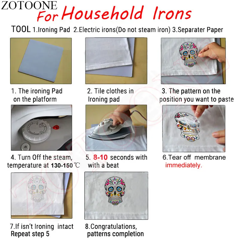 ZOTOONE Lovely Cartoon Animals Iron on Transfer Patches Application Thermo Stickers on Clothes DIY Heat Washable Fusible Patch E