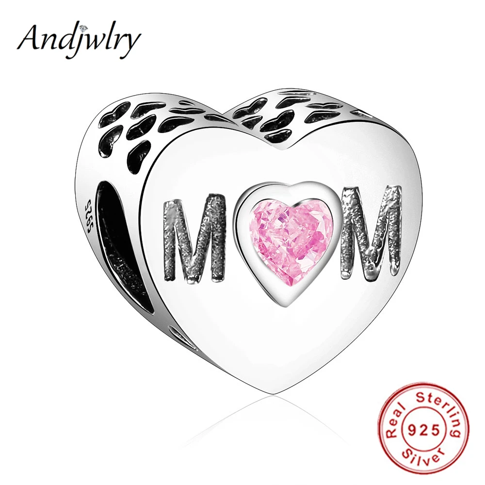 

Authentic 925 Sterling Silver Love HeartsShape Beads Fit Original Pandora Charms Bracelet 925 Sliver DIY MOM Beads Berloque