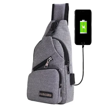 

Male Shoulder Bags USB Charging Crossbody Bags Men Anti Theft Chest Bag School Summer Short Trip Messengers Bag 2020 New Arrival