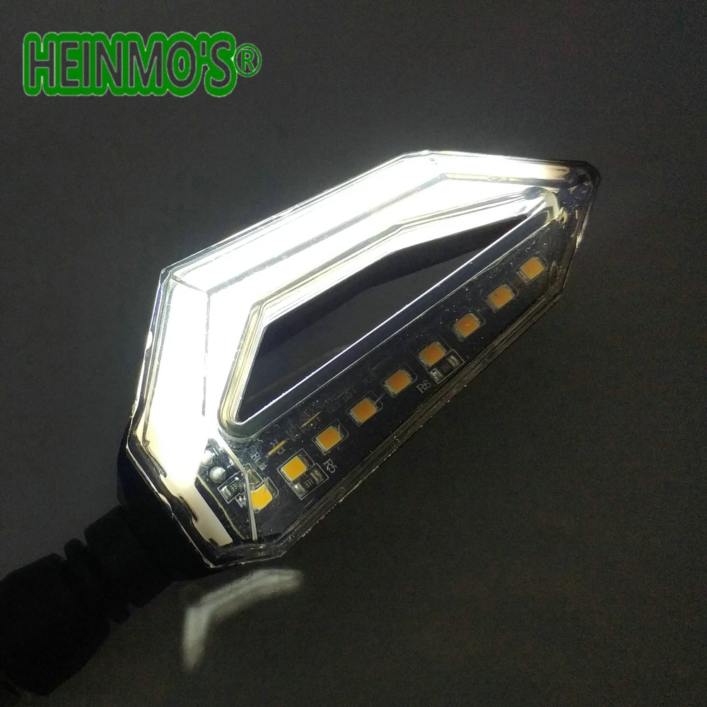 (BK) 12V LED Running Turn Signals DRL Light Indicator Motorcycle Motorbike Turning Flashing Signal lamp Flasher LED Blinker Universal (1)