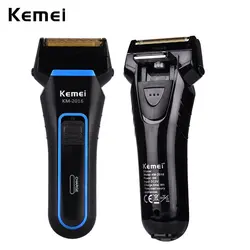 Kemei безопасности Перезаряжаемые Электрический Для мужчин бритвы волосы станок для бритья личной гигиены электрическая бритва с запасной