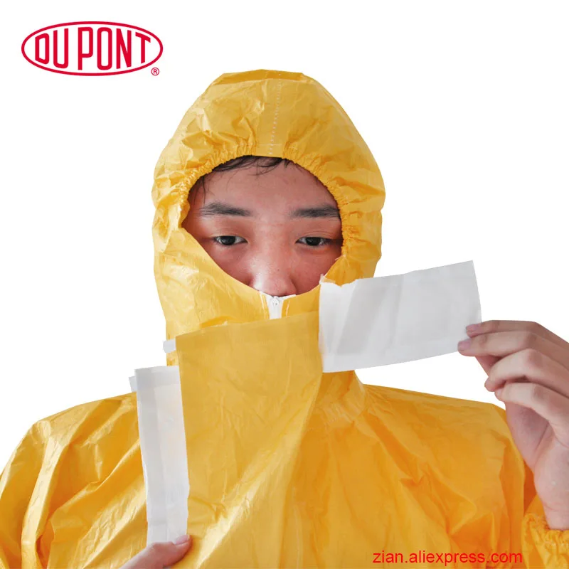 DuPont Type 3 Chemical Protective Clothing Barrier Suit for High Concentration Inorganic Strong Acid Alkali Biological Agents