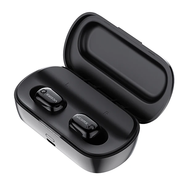 UCOMX U6H/U6H Pro Bluetooth наушники беспроводные наушники с микрофоном истинные беспроводные стерео вкладыши монитор наушник для iPhone huawei Mi - Цвет: U6H PRO-BLACK