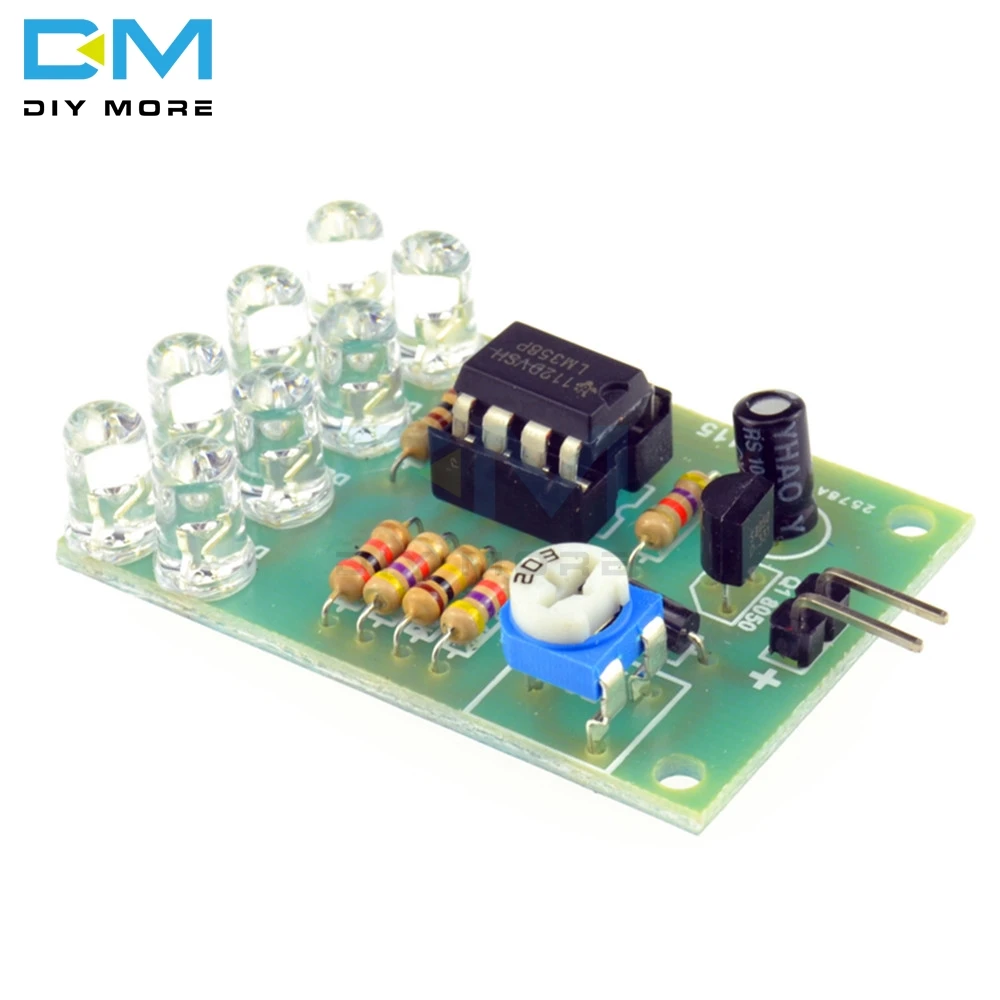 

8pcs 5MM Bright Blue LED LM358 Breathe Light Lamp Flicker Flashing Lamp Parts Suite Electronic Components Supplies Module Board