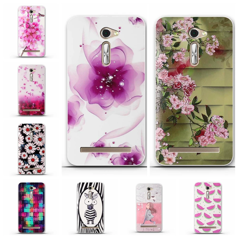 

For Asus Zenfone 2 ZE500CL 2E Z00D Zenfone2 5.0" beautiful Flower Pattern Phone Case For Asus Phone Back Cover 5.0inch Coque
