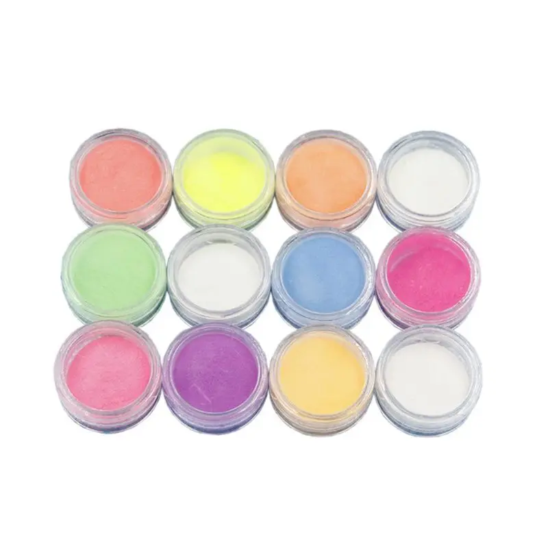 Luxury Offer for  12 Pcs/set Epoxy Resin Glittering Powder Glow Shiny Sequins Filling Materials Nail Manicure Makeup 
