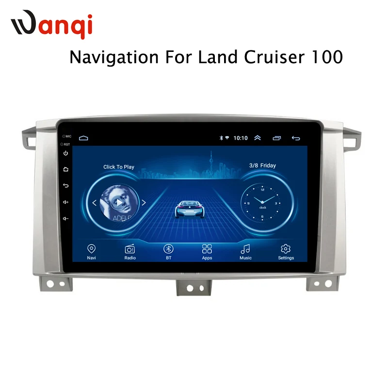 Excellent Hot sale Android 8.1 2.5D Tempered HD Touchscreen 9 inch Radio for Toyota Land Cruiser 100 with Bluetooth USB WIFI support SWC 2