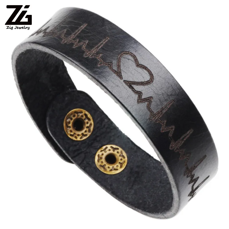 ZG гравировка имя черная коса тканый кожаный браслет из нержавеющей стали мужской браслет мужские ювелирные изделия винтажный подарок