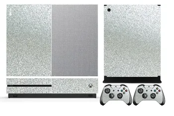 

Shining Silver Bling Glitter Skin Sticker Protector for Microsoft Xbox One S and 2 controller Skins Stickers