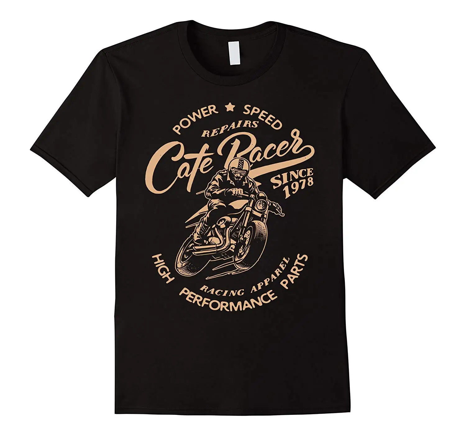 Racer vintage Cafe Racer Motorcycle T Shirt-in T-Shirts from Men's ...
