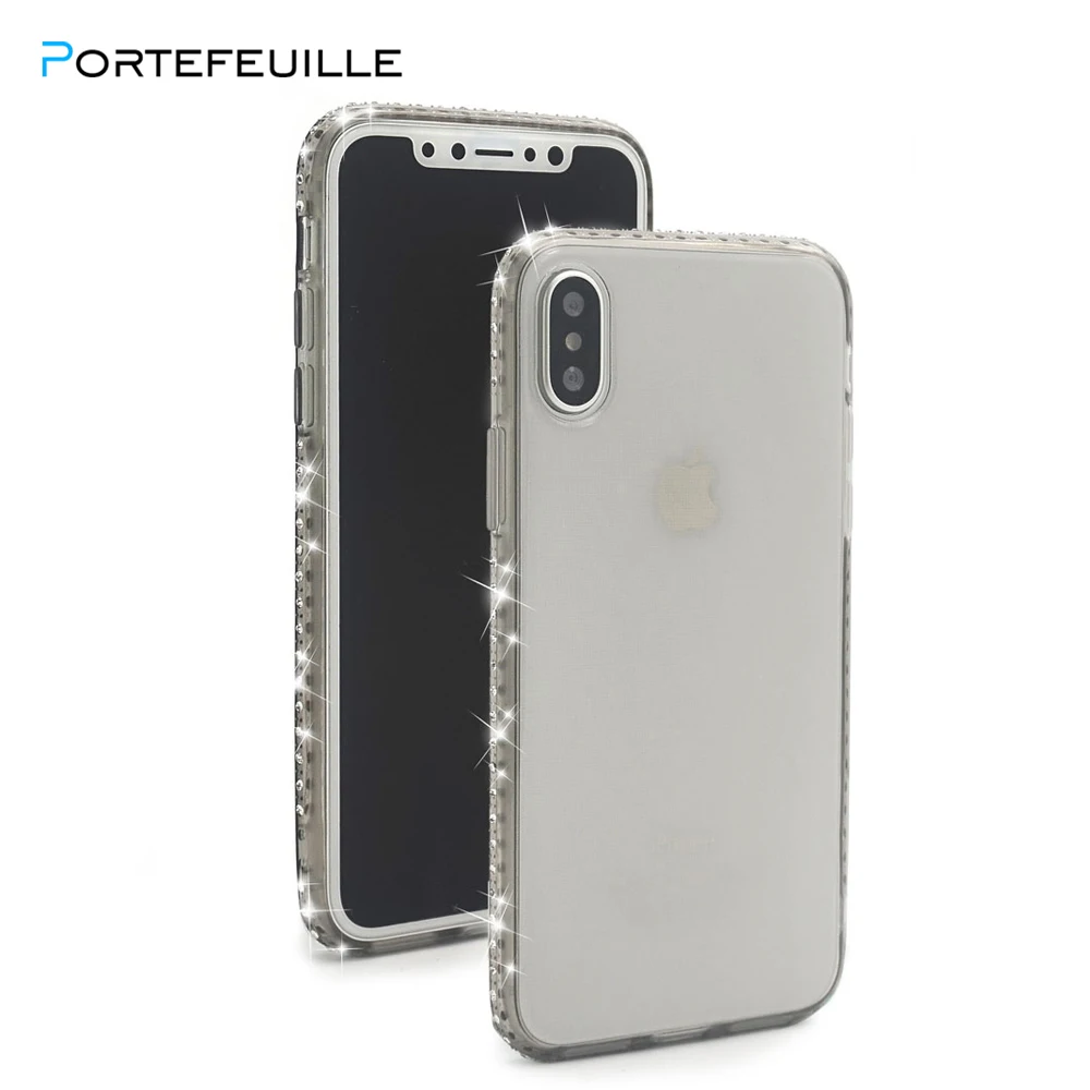 Portefeuille для iPhone XS Max чехол Блестящий Роскошный прозрачный силиконовый X XR 8 7 6 6S Plus 5