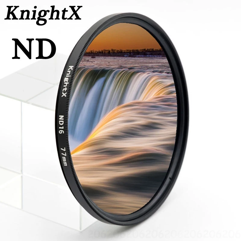 

KnightX ND ND2 ND4 ND8 ND16 Layer Ultra Thin Golden Ringed Lens Filter Cap for Canon EOS Nikon photography 60d color 200d 18-200