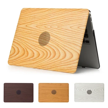 

Laptop Case For Apple MacBook Air Pro Retina 11 12 13 15 13.3 15.4 inch Touch Wooden Grain PC Hard Cover Cases