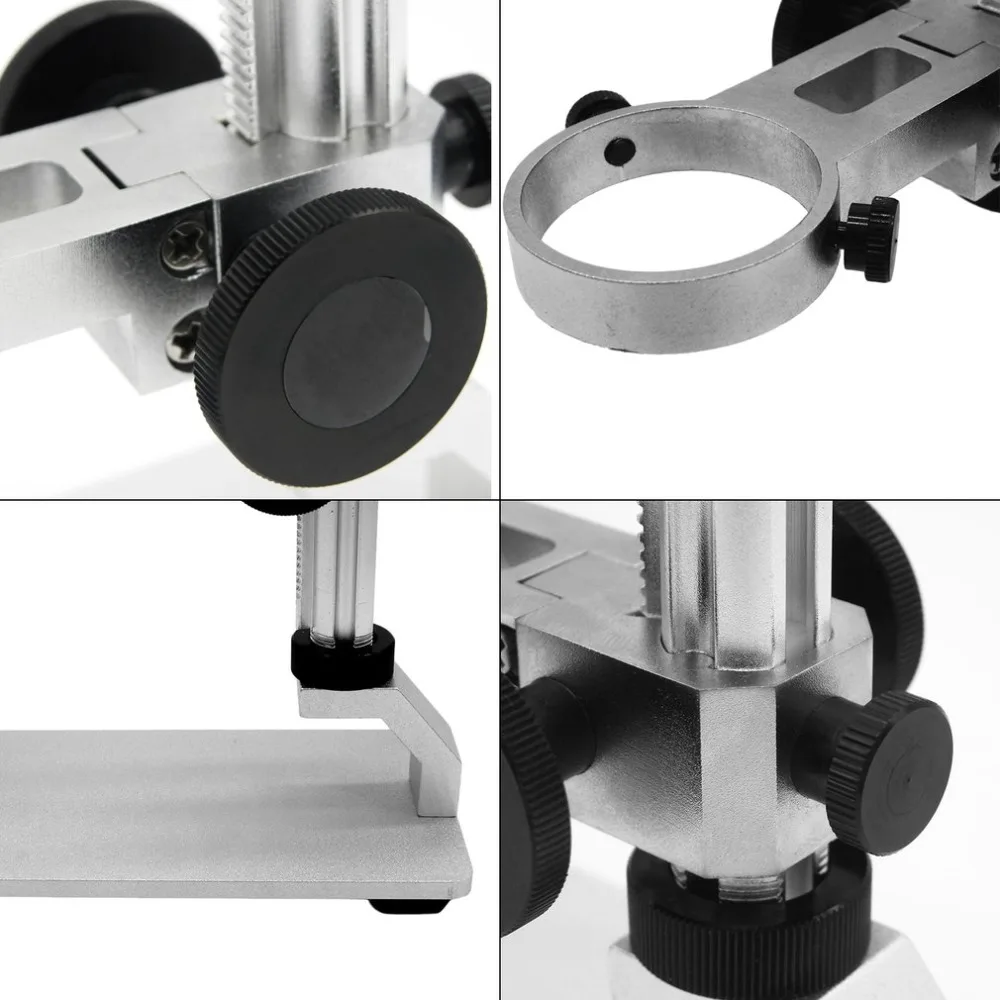 MYERZI Professional Aluminum Alloy Microscope Stand Portable Up and Down Adjustable Manual Focus Digital USB Electronic Microscope Holder 