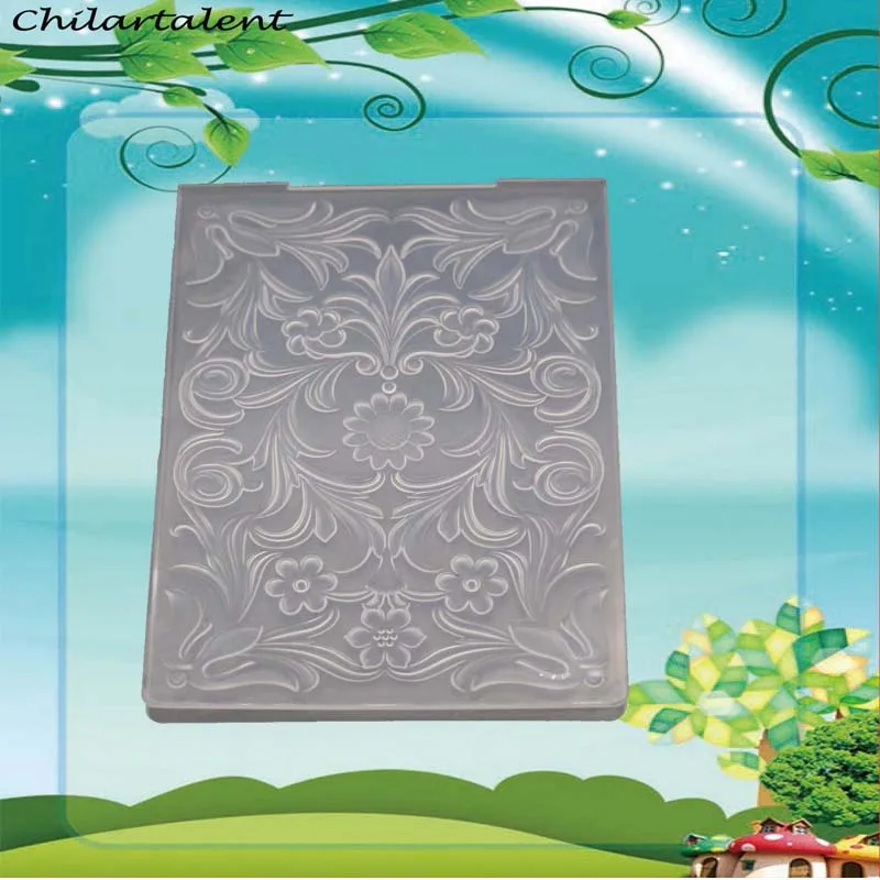 

Flower Design Embossed Plate For DIY Cutting Dies Scrapbooking Plastic embossing folders for card making stamps new 2018