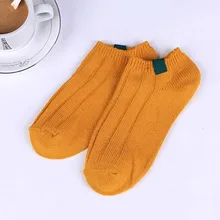 Новинка; однотонные короткие носки для отдыха в стиле ретро; тканые Дышащие Удобные Хлопковые женские короткие носки; Chaussettes