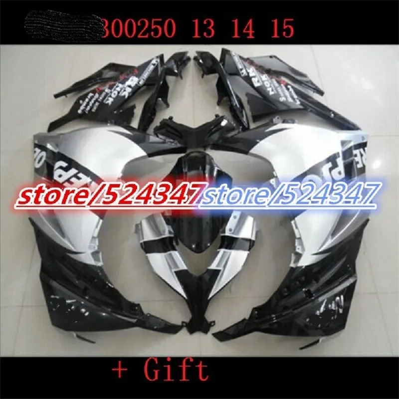 Аксессуары и запчасти для мотоциклов Negro y rojo virgen materia prima Ninja300 carenado Para Kawasaki