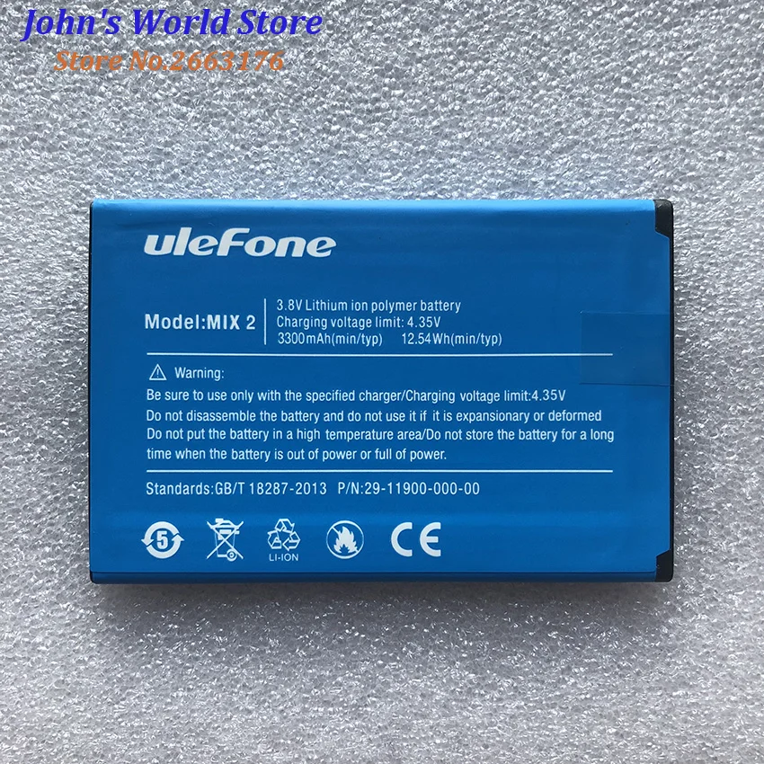 100% Новый оригинальный Ulefone MIX2 запасные части 3300 мАч резервная батарея для