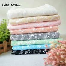 200*150 см красивый маленький Fower Тюль флокированная ткань одежда вуаль украшение Материал DIY Ручная работа сетчатая ткань для шитья принадлежности D694