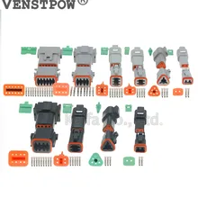 5 комплектов комплект Deutsch DT 2/3/4/6/8/12 Pin Водонепроницаемый Электрический провод разъем комплект 22-16AWG двигателя/коробка передач Водонепроницаемый Электрический