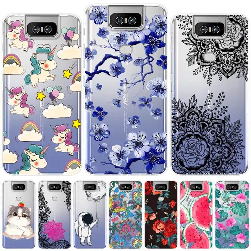 

Cases For Asus Zenfone 6 ZS630KL Cover Soft Silicone Colorful Printing Back Case Asus Zenfone 6Z Cover For Asus ZS630KL I01WD