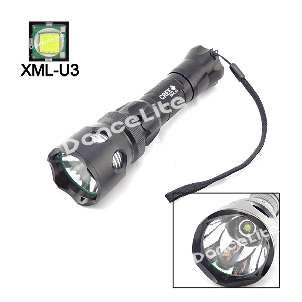 Бесплатная Доставка 1600LM CREE XM L U3 LED Фонарик Высокой Мощности 5 М SMO Факел