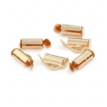 

10PCS 13x6MM 24K Champagne Gold Color Plated Brass Row Beads Clasps High Quality Diy Jewelry Accessories