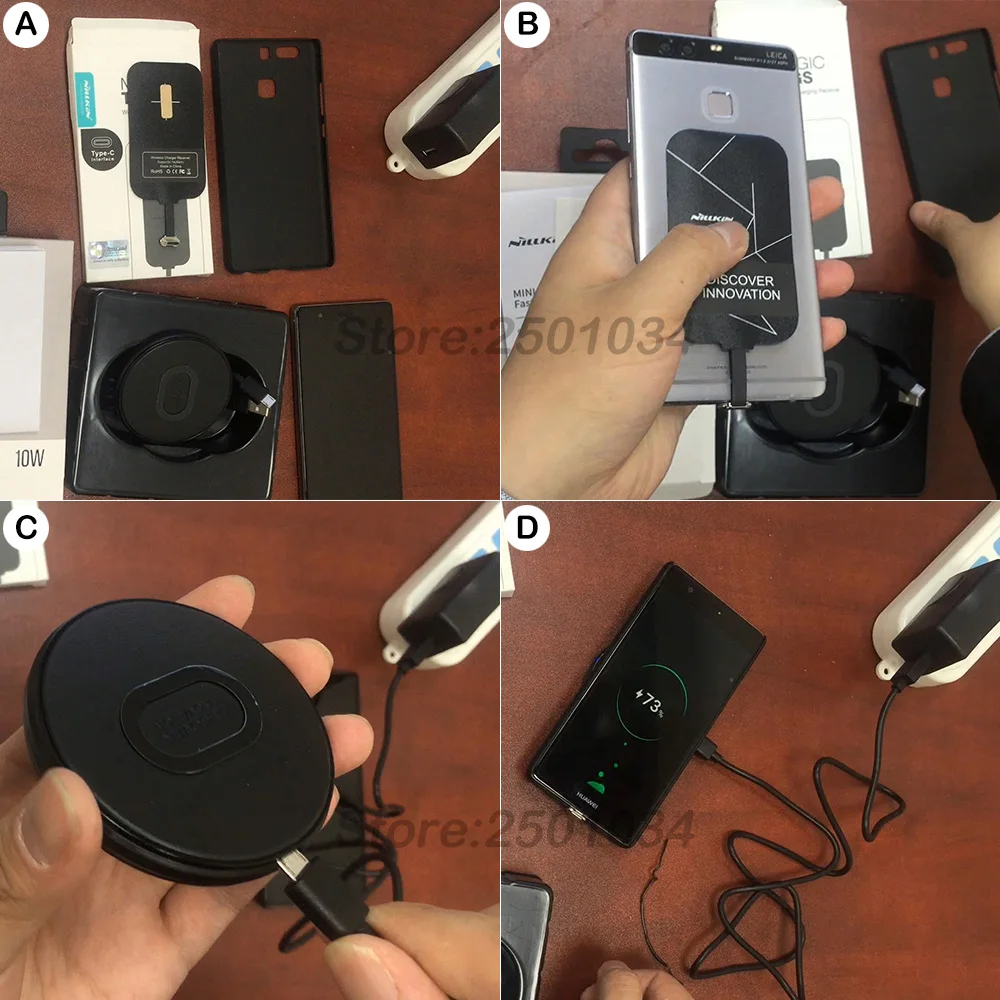 Nillkin Мини Qi Беспроводное зарядное устройство+ микро USB приемник адаптер беспроводной зарядки для huawei Honor 8X Max 9i 10 Lite 9 Lite P Smart