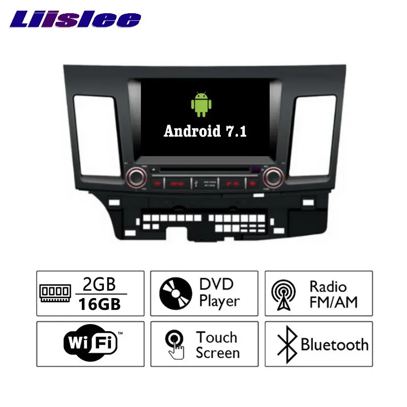 Perfect Liislee Android 7.1 2G RAM For Mitsubishi Lancer Car Radio Audio Video Multimedia DVD Player WIFI DVR GPS Navi Navigation 0