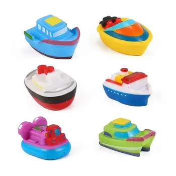 

AINY-Floating Boat Squirting Bath Toy Vinyl Baby Bath Toys (6-Piece)