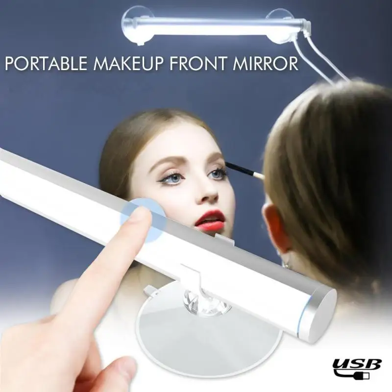 

LED Make Up Mirror Light Portable USB Mirror Adhesive Front Wall Lamp For Bedroom Touch Control Wall Lights Z4