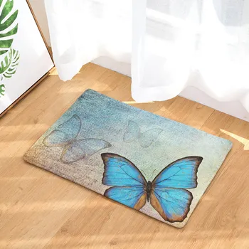 

Colorful Butterfly Front Door Mat Mini Bathroom Carpets Doormat for Bedroom Living Room, Outdoor Rugs, 40x60 Cm & 50x80cm Mats