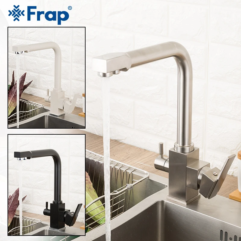  Frap Filter Kitchen Faucet Drinking Water Single Hole Black Hot and cold Pure Water Sinks Deck Moun - 33021342720