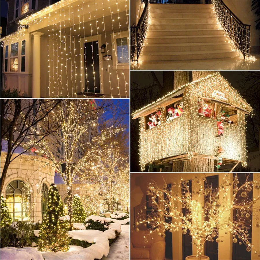 Thrisdar 20M 30M 50M 100M LED Fairy String Light Outdoor Christmas Fairy Garland Holiday Light 8 Modes Xmas Wedding Party Light Thrisdar 20M 30M 50M 100M LED Fairy String Light Outdoor Christmas Fairy Garland Holiday Light 8 Modes Xmas Wedding Party Light