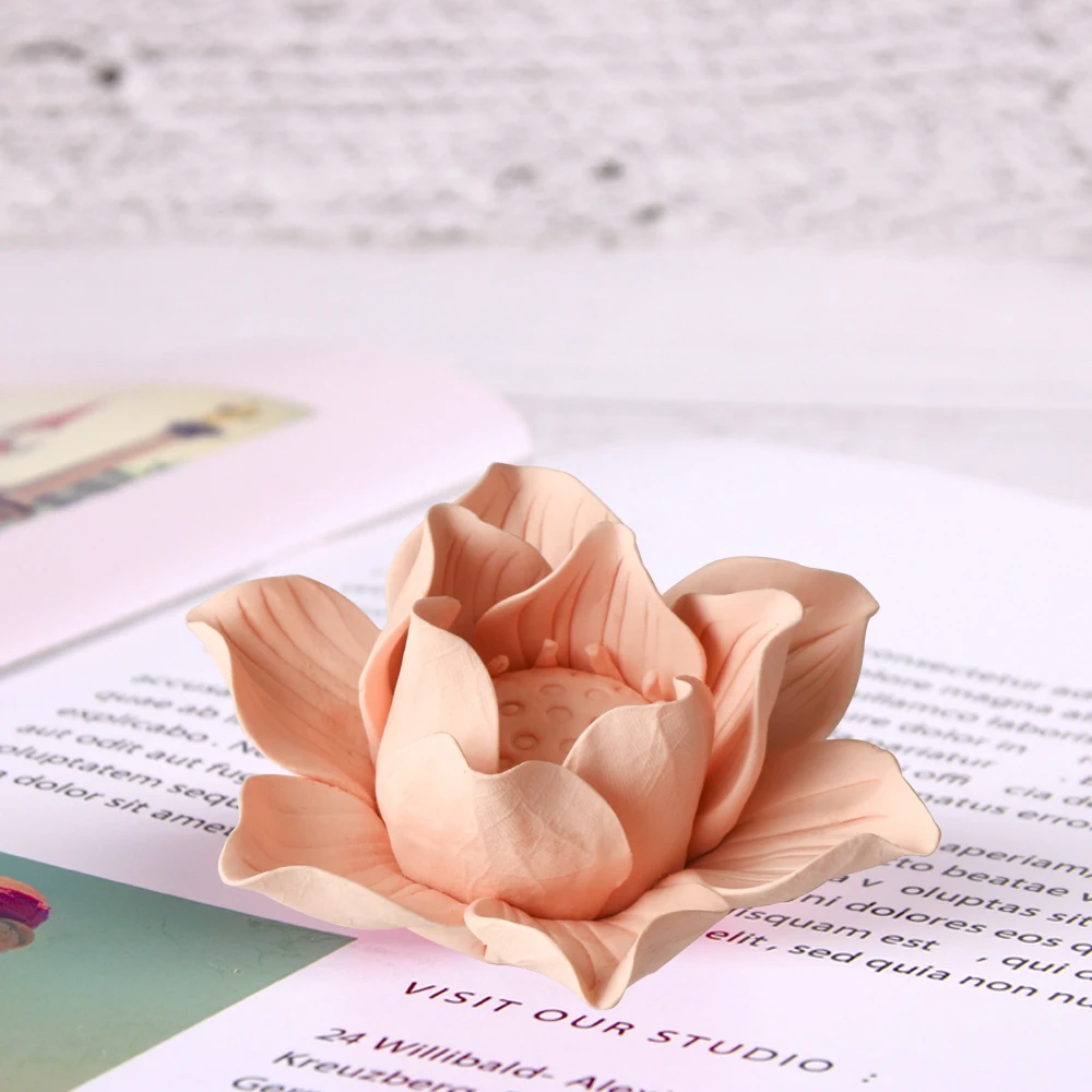 3D формы для жидкого мыла в виде лотоса силиконовая форма цветов и свечей