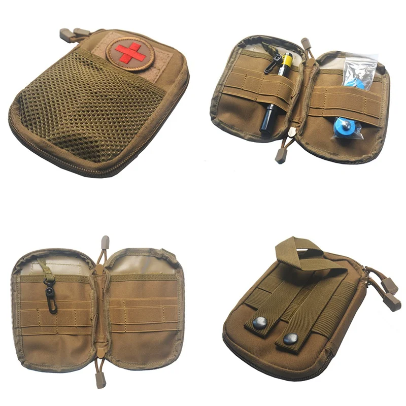 

Portable Military First Aid Kit Empty Bag Bug Out Bag Water Resistant For Hiking Travel Home Car Emergency Treatment