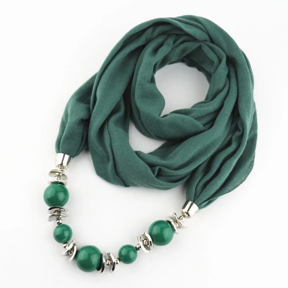 Модный шарф ожерелье кулон женский большой бисер кулон шарф ювелирные изделия обертывание мягкий богемный подарок ювелирных изделий