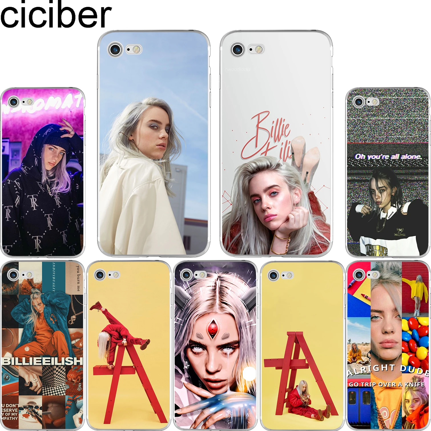 ciciber Music Singer Star Billie Eilish Soft Silicone